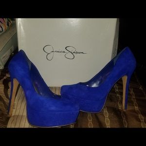 Jessica Simpson Electric blue heels